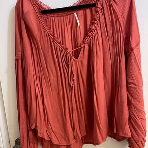 Free People Terracotta Blouse